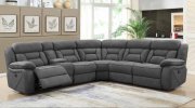 Camargue Power Motion Sectional Sofa 600370 in Grey by Coaster