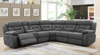 Camargue Power Motion Sectional Sofa 600370 in Grey by Coaster [CRSS-600370 Camargue]