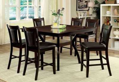 Brent II Counter Ht Dining Room Set 7Pc CM3984W-PT in Cherry