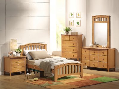 San Marino 4Pc Kid's Bedroom Set 08967F in Maple w/Options