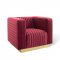 Charisma Accent Chair in Maroon Velvet by Modway