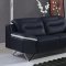 U7181 Sofa Black & White Leather by Global w/Options