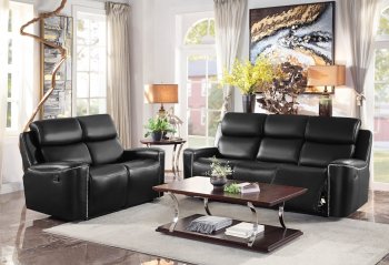 Altair Motion Sofa 9827BLK in Black by Homelegance w/Options [HES-9827BLK-Altair]