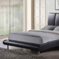 8272 Upholstered Bed in Black Leatherette by Global