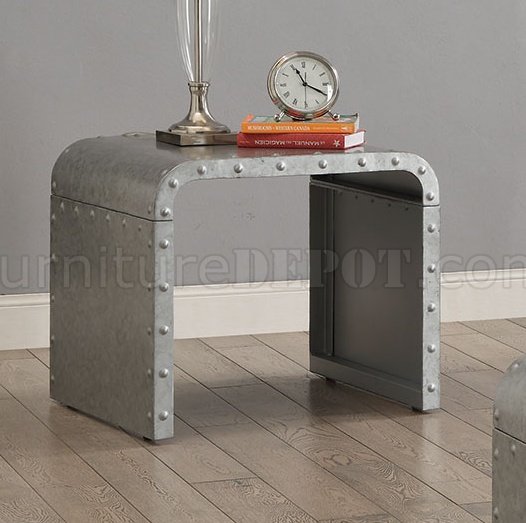 704348 Coffee Table In Galvanized Metal, Galvanized Steel Coffee Table