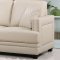 Ferrara Sofa 655 in Cream Bonded Leather w/Optional Items