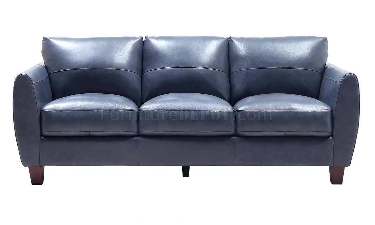 Traverse Sofa Loveseat Set In Blue, Blue Leather Sofa Dallas Tx