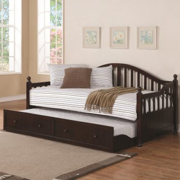 300090 Twin Daybed w/Trundle in Cappuccino by Coaster [CRBS-300090]