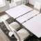 Zain Dining Table FOA3742T in High Gloss White w/Options