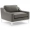 Harness Sofa in Gray Leather by Modway w/Options