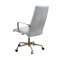 Duralo Office Chair 93168 in White Top Grain Leather by Acme
