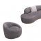 Moon Sectional Sofa in Dark Gray Fabric by J&M w/Optional Chair