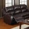 7262 Reclining Sofa Dark Brown Bonded Leather w/Optional Item