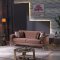 FD517 Sofa Bed & Loveseat Set in Brown Fabric by FDF