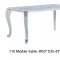 110 Dining Table by ESF w/Marble Top & Optional White Chairs