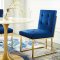 Privy Dining Chair Set of 2 in Navy Velvet by Modway