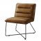 Balrog Accent Chair 59671 in Saddle Brown Leather by Acme