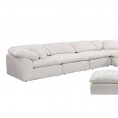 Naveen Sectional Sofa LV55130 in Ivory Linen by Acme w/Options
