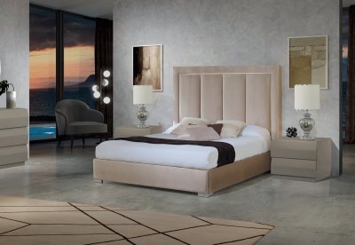 Monica Bedroom in Beige by ESF w/Storage Bed & Options