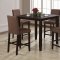 Cappuccino Finish Contemporary Counter Height 5 PC Dinette Set