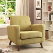 902482 Accent Chair Set of 2 in Yellow Fabric by Coaster