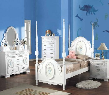Flora Kids Bedroom BD01638T in White by Acme w/Options [AMKB-BD01638T Flora]