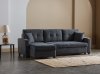 Mocca Sectional Sofa in Dupont Anthracite Fabric by Bellona
