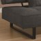 Grey Fabric Modern Convertible Sofa Bed w/Metal Legs