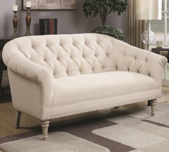902498 Settee in Oatmeal Fabric by Coaster [CRAC-902498]