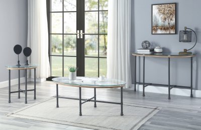 Brantley Coffee Table 3Pc Set LV00435 Sandy Gray by Acme