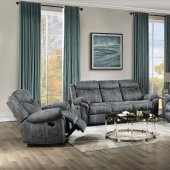Zubaida Motion Sofa 55025 in Gray Velvet by Acme w/Options