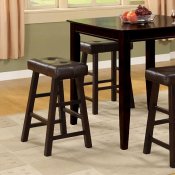 Dark Espresso 5Pc Counter Height Dinette Set w/Faux Leather Seat