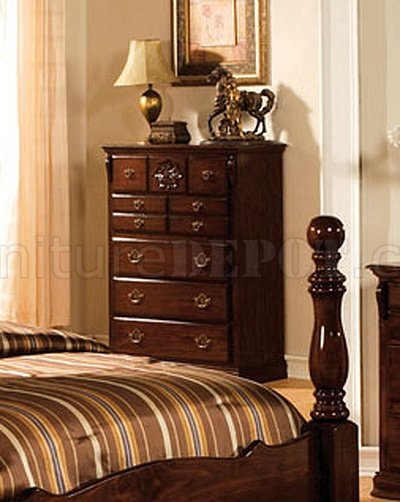 Cm7571 Tuscan Ii Bedroom Set In Glossy Dark Pine W Options