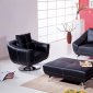Black Leather Sectional Sofa Set