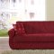Red Fabric Contemporary Living Room Sleeper Sofa w/Storage