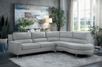 Bonita Sectional Sofa 9879GY in Gray Fabric by Homelegance [HESS-9879GY Bonita Spc]