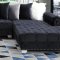 LCL-003U Sectional Sofa in Black Velvet