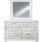 Santorini Bedroom Set 5Pc in Metallic White by Global w/Options