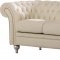 287 Sofa in Ivory Half Leather by ESF w/Options