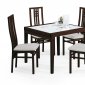 Poker 90 Dining Table Wenge by ESF w/Folding Frosted Glass Top