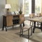 Kirstin Dining Table CM3573T in Rustic Oak w/Options