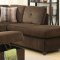 Belville Sectional Sofa 52700 in Chocolate Velvet by Acme
