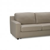 Jenny Sectional Sofa Sleeper in Beige Premium Leather by J&M
