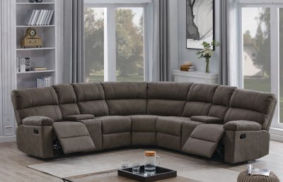 Morton Reclining Sectional Sofa 650250 in Gray by Coaster
