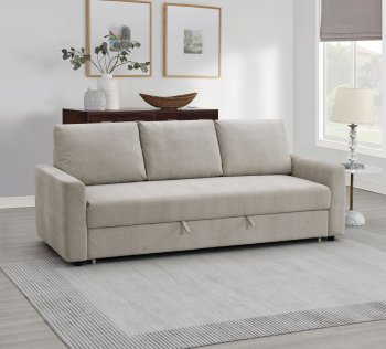 Haran Sleeper Sofa LV03130 in Beige Fabric by Acme [AMSB-LV03130 Haran]