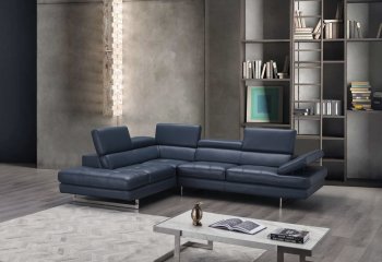 A761 Sectional Sofa in Blue Leather by J&M [JMSS-A761 Blue]