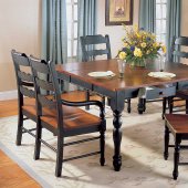 Hand-Distressed Black & Antique Cherry Dinette Table w/Options