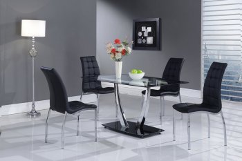 D716DT Dining Set 5Pc in Black by Global [GFDS-D716DT]