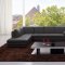625 Sectional Sofa in Black Italian Leather by J&M