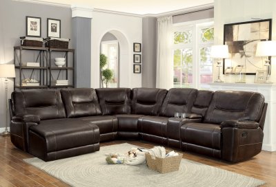 Columbus Motion Sectional Sofa 8490-6LCRR by Homelegance